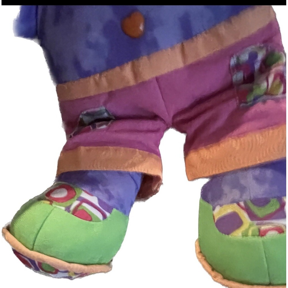 2005 Jakks Doodle Bear Pink Purple‎ Nylon Fabric Markable Stuff Animal Plush - Picture 7 of 10